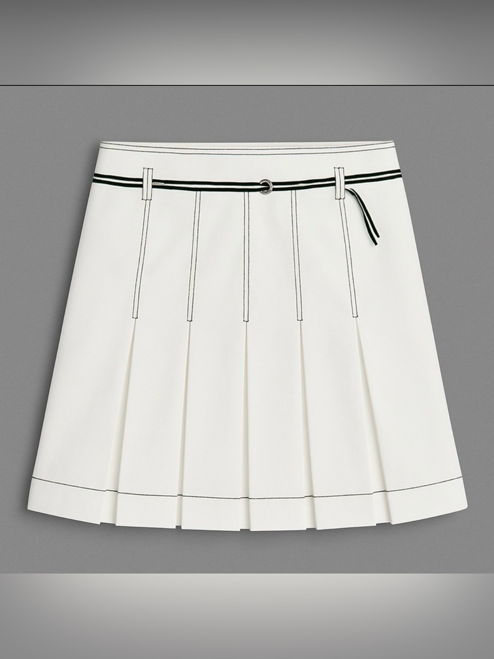 Ann Taylor LOFT Petites White Sports Golf Tennis Mini Skirt EUC 12P #0323